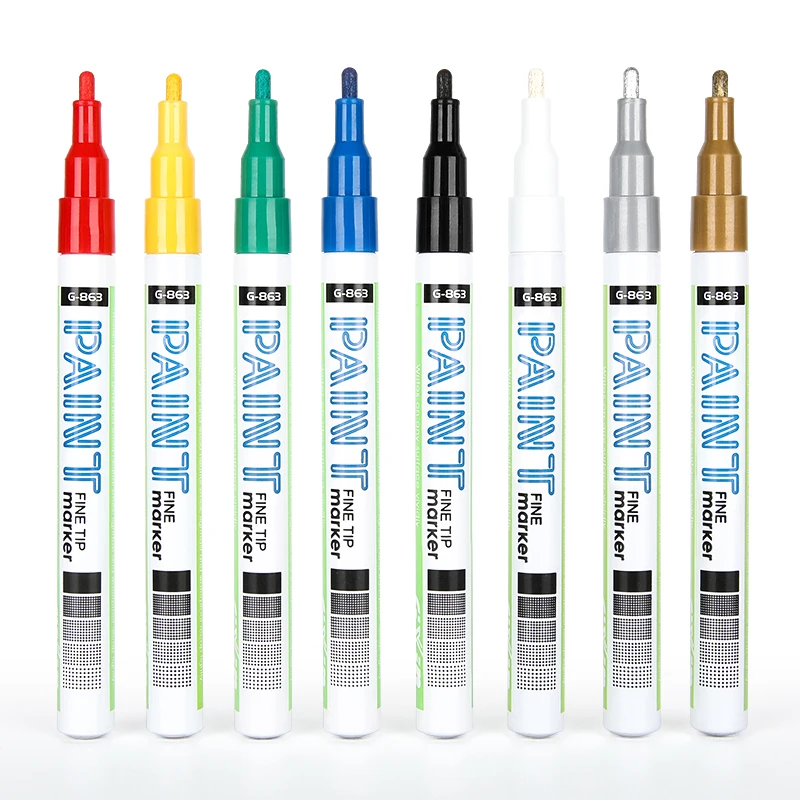 Gxin G-863A High Performance paint marker multicolor oil-based 1.2mm non-fading non-toxic low odour paint marker pen set