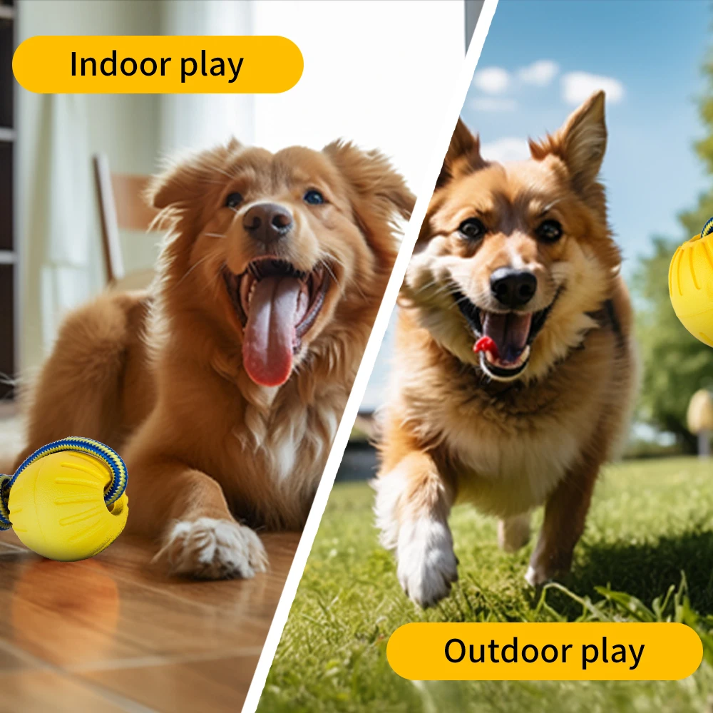 Factory Wholesale Training Pet Rope EVA Floating Foam Ball Bite Pull Ring Interactive Dog Chew Toys