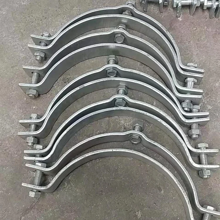 Pole Line Hardware Galvanized Mounting Clamp Adapter  Hot dip galvanized pole clamp CA type pole bracket