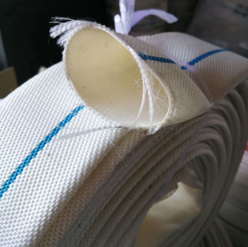 2-Inch 8-Bar White Polyester Fire Hose with Black PVC or PU Lining for Gardening and Firefighting Equipment & Accessories