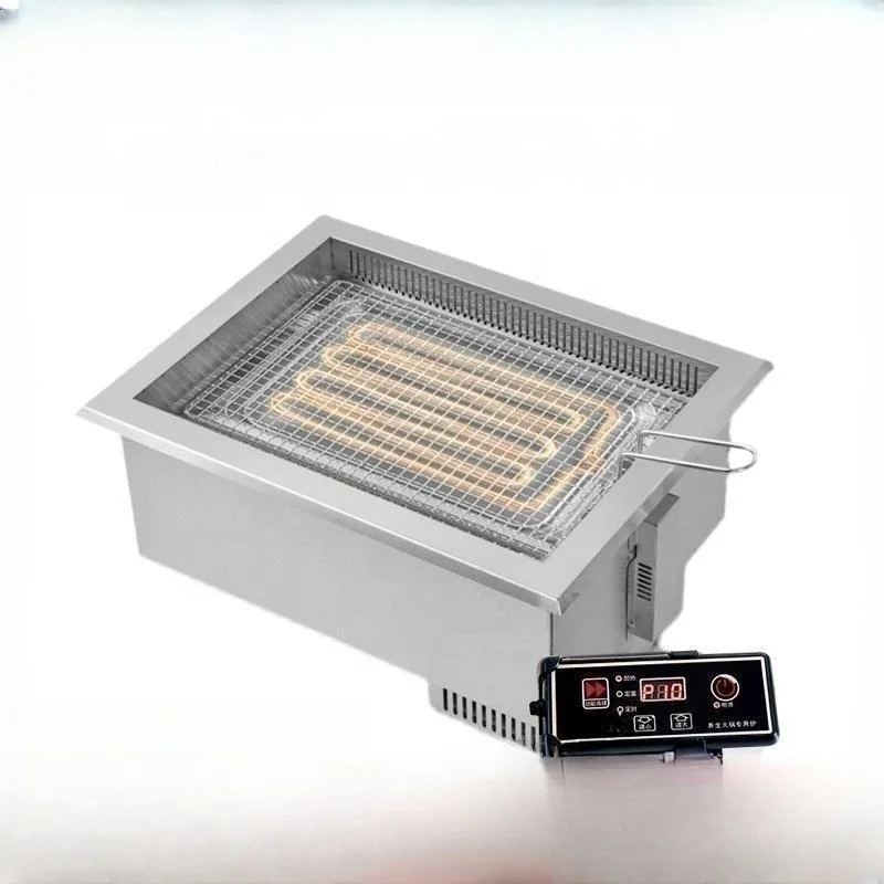 hot sale tabletop smokeless bbq electric grill grill table for korean bbq restaurant