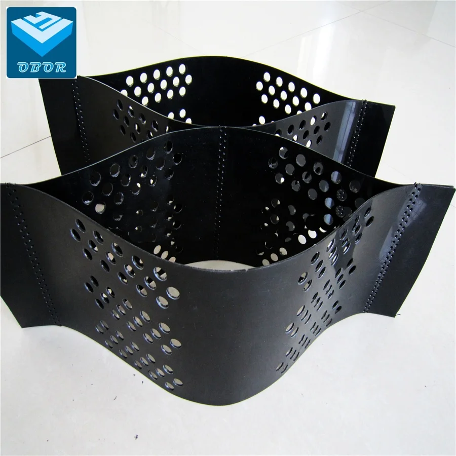 Георамки с черной текстурой из полиэтилена высокой плотности для подпорных стен, Система сотового изоляции, поставка от производителя, более низкая цена