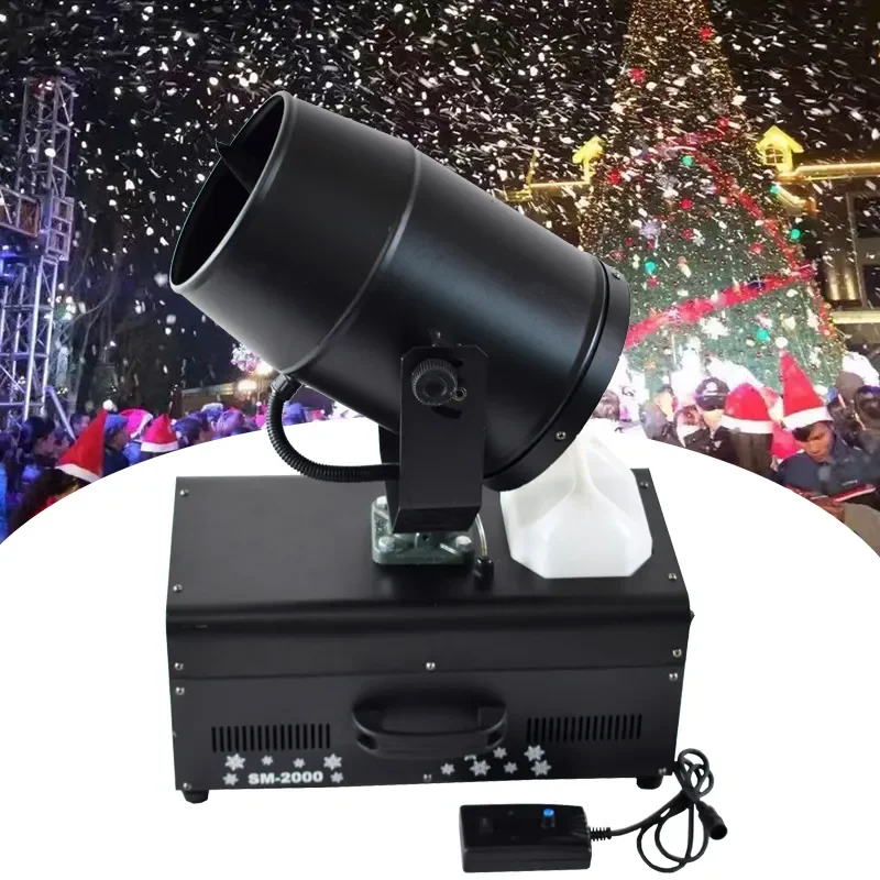 High Quality 2000W Shaking Head Professional Artificial Snow Machine Snow Blowing Machine For Party Wedding DJ