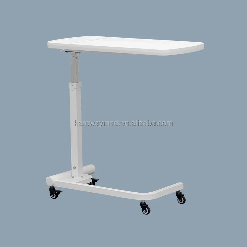 Hospital Style Heavy Duty Steel Frame Multi-purpose Standard Over Bed Table For Hospital