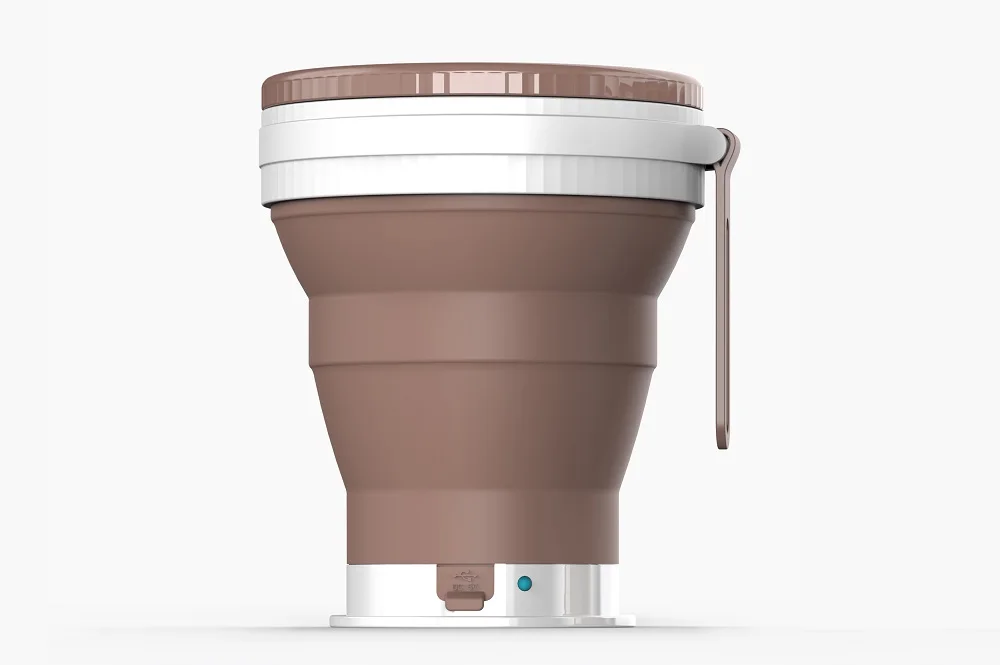 
Hot Selling Silicone Collapsible Coffee Cup With USD Heating Warmer For Camping Hiking 