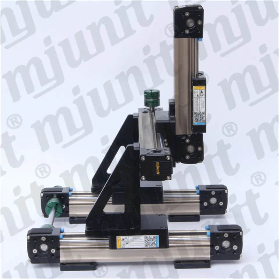 mjunit linear module step or servo motorized XYZ multi axis moving platform, synchronous belt moving slide for gluing