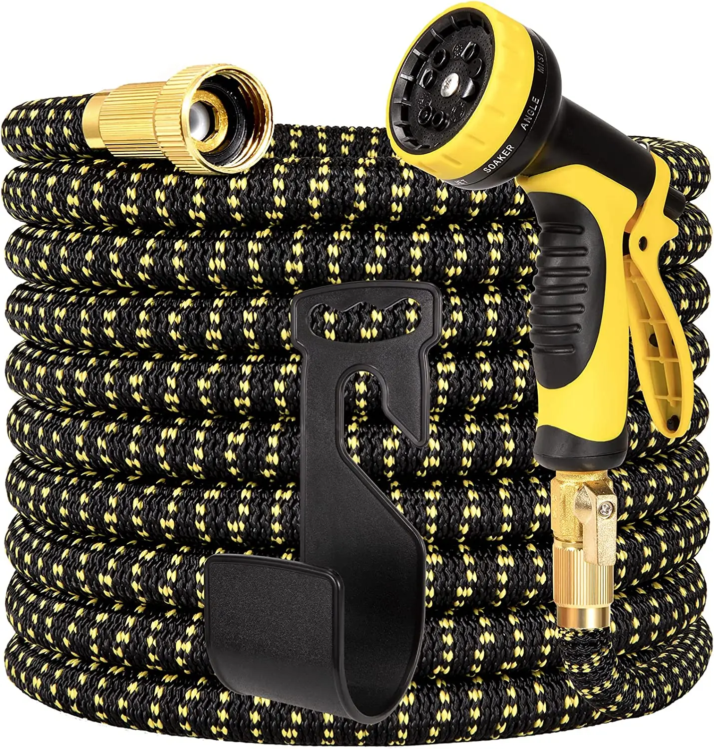 Retractable Garden Hose No Kink Flexible Water Hose Collapsible Hose with Functional Nozzle