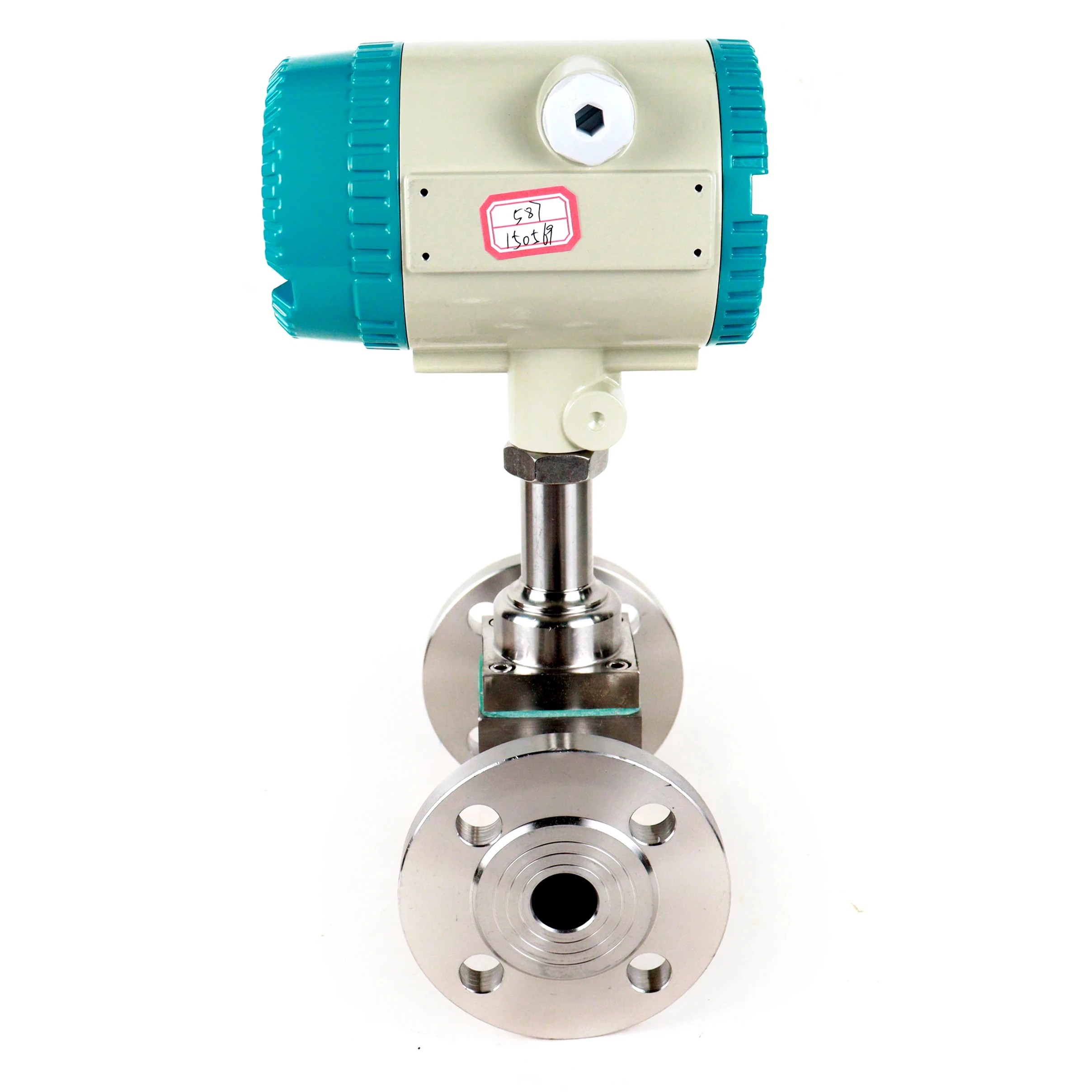 DN50mm for Steam Measurement Sensor With Temp and Pressure Value Flange 304SS Natural Gas Ozone Vortex Flowmeter