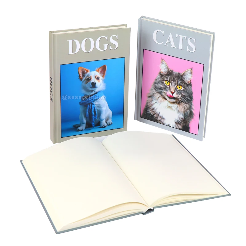 Book Decor Home Book Printing Service Custom Cute Animals Coffee Table Fake Decoration Book Design