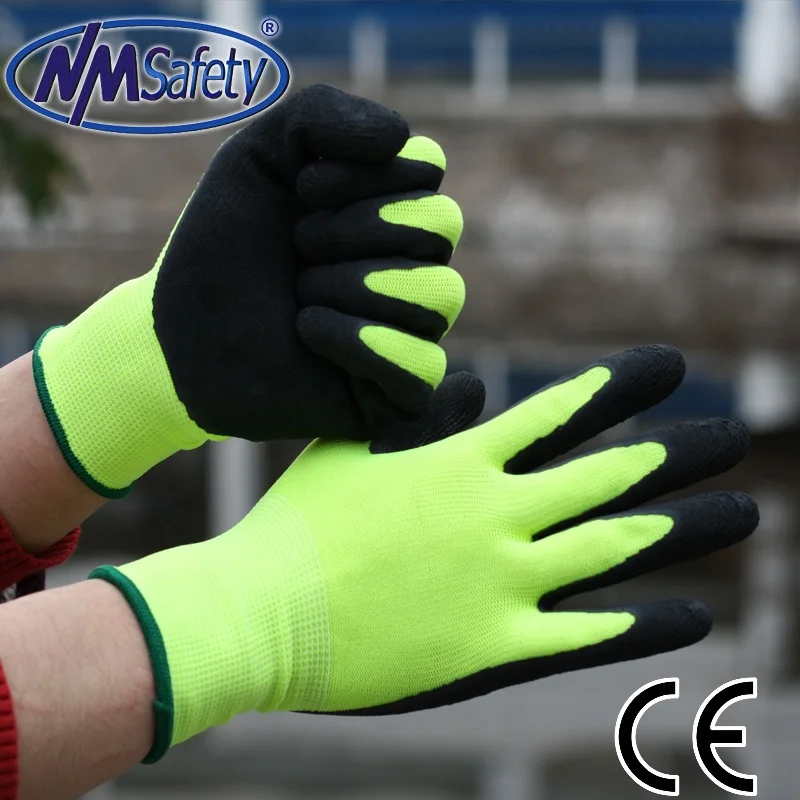 NMsafety Industrial Safety Foam Latex Coated Work Gloves Hand Gloves Custom Garden Gloves