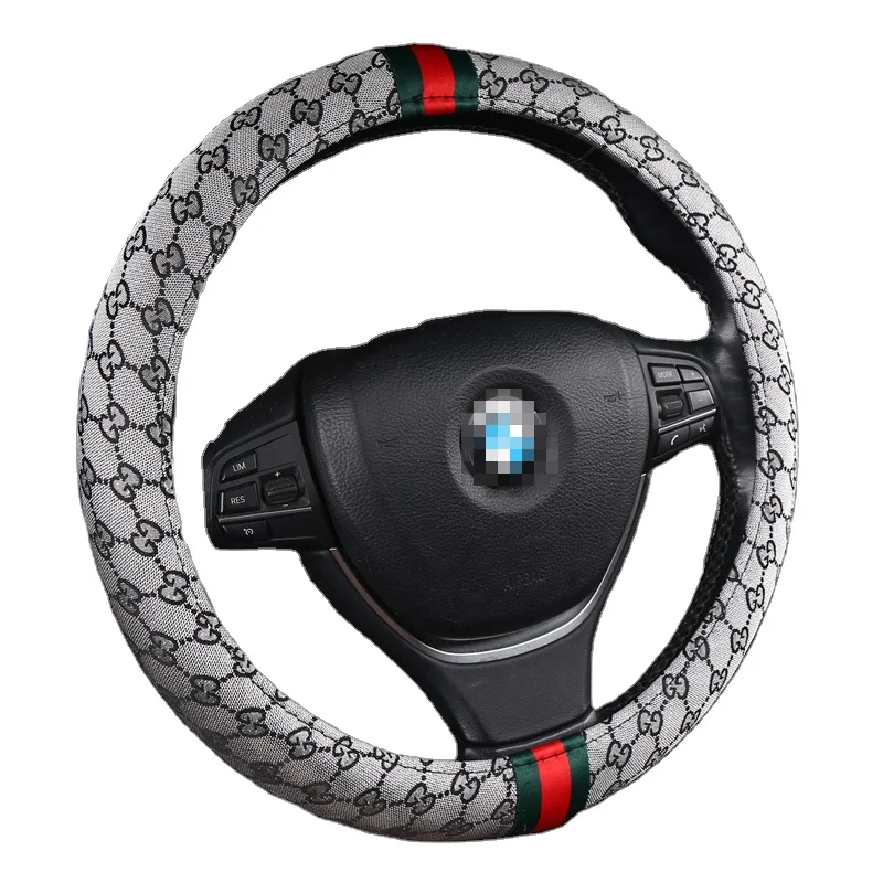 Car steering wheel cover four seasons universal personality fashion non-slip Linen material car accessory