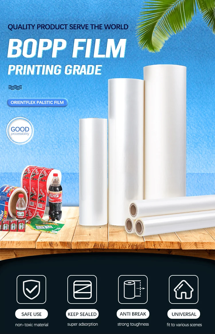 21 Micron 25 30 Mic 50 80 Microns Bopp 30Micron Thermal Film Lamination Jumbo Roll Manufacturer 20 Mic Non Heat Sealable