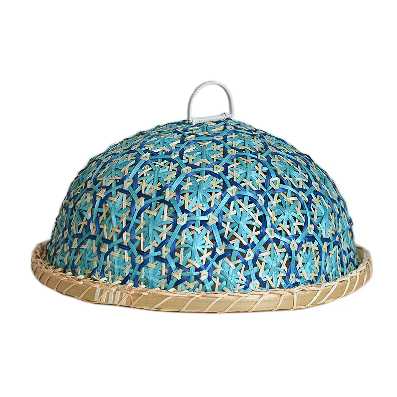 Бамбуковый держатель еды ручной работы с крышкой плетеная бамбуковая Крышка для купольная палатка сохранения свежести подходит дома и