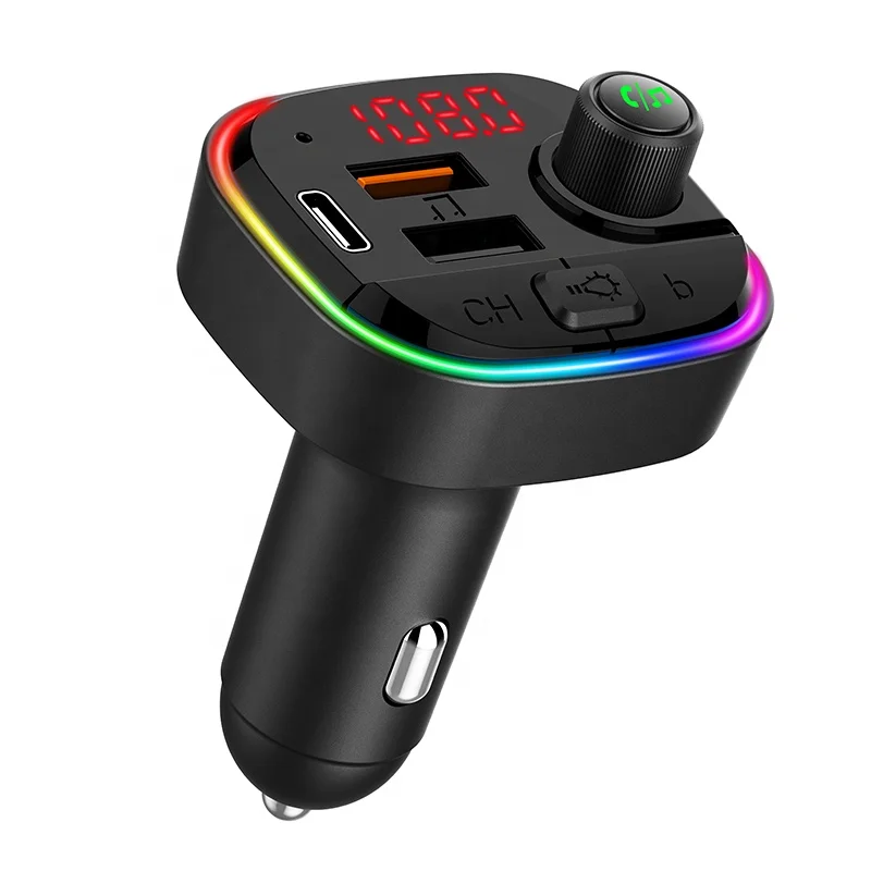 красочные атмосферная лампа двойной PD быстрое зарядное устройство беспроводной автомобильный комплект