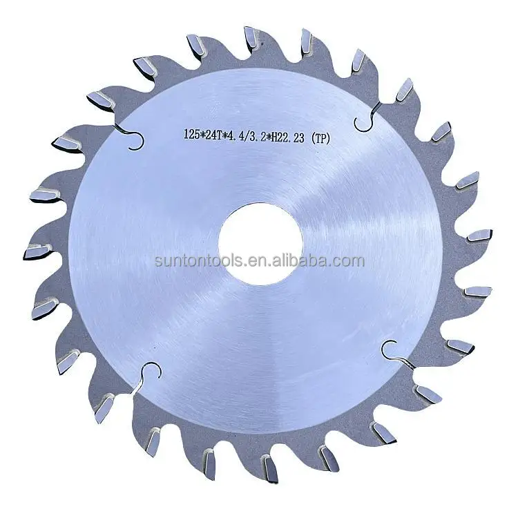 75 CR1 body 125*3.0-3.5*4.4*24T*22.23mm aluminium  milling blades 5inch tungsten carbide tipped alloy saw blade