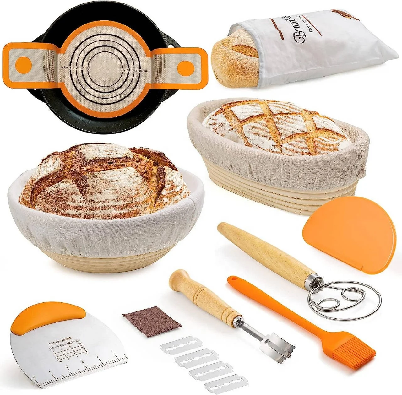 Корзина для ферментации в оранжевом стиле