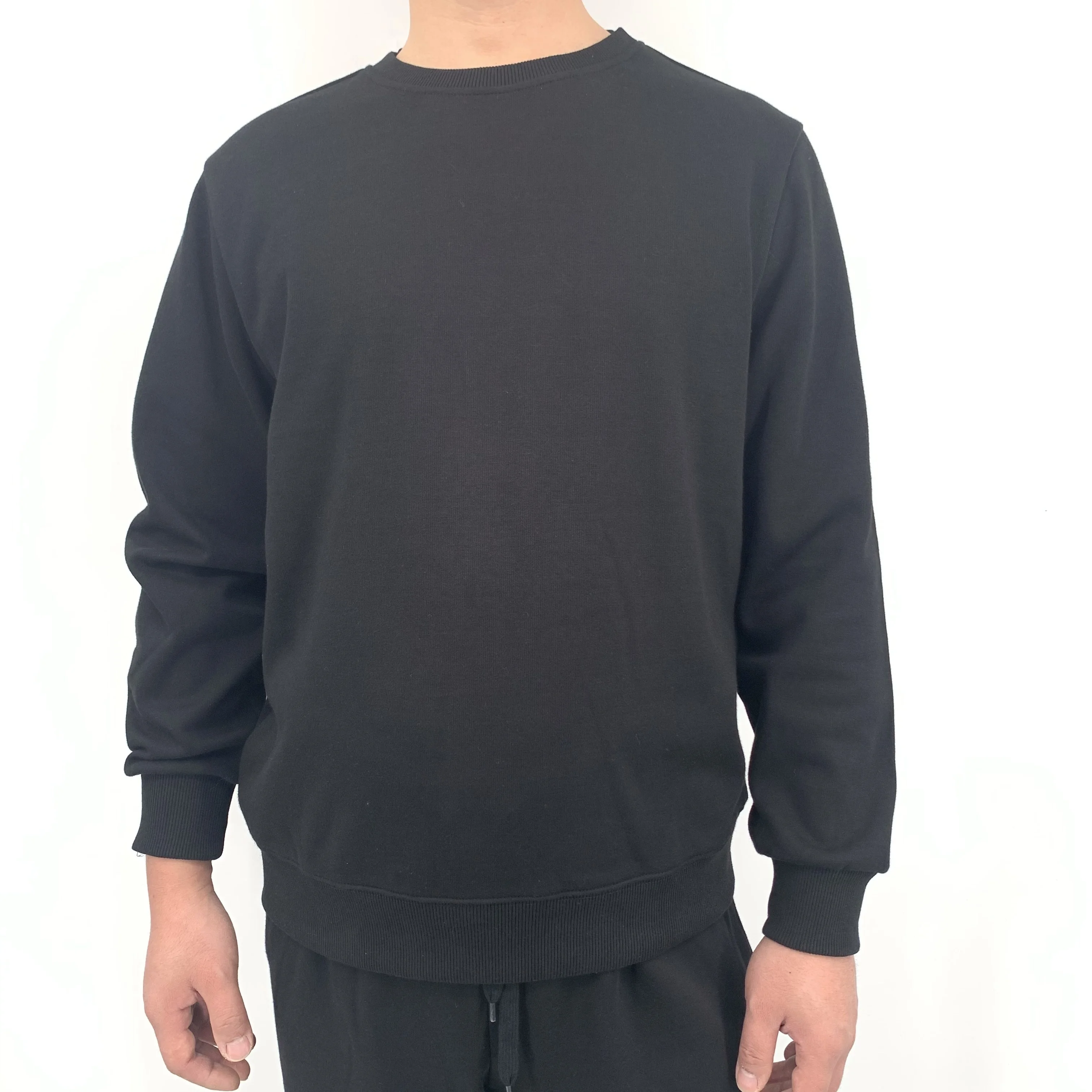 Чистый пуловер для мужчин свитер с круглым вырезом Спортивная Мужская спортивная