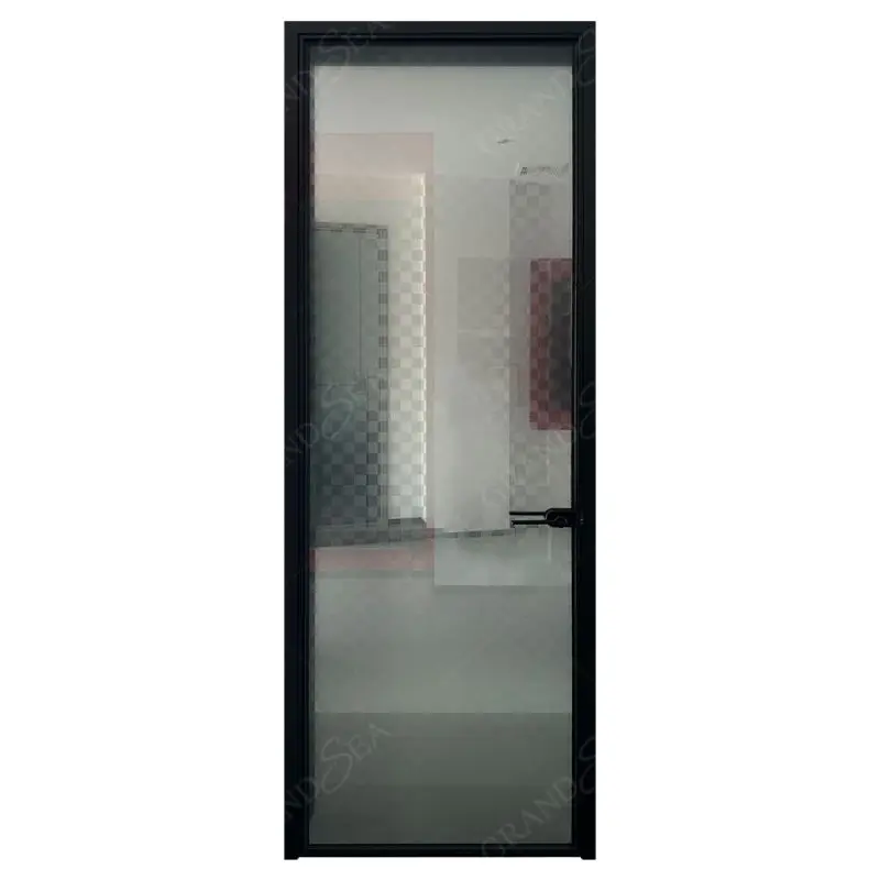 High End Custom American Cafe Restaurant Store Glass Black Front Single Commercial Automatic Entry Aluminum Turnstile