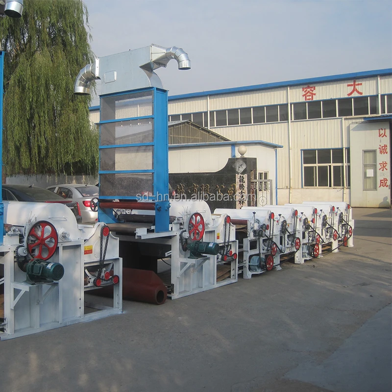 Textile waste recycling machine opens all kinds of waste fabrics into fibers Opening machine  cleaning machine turn into yarn