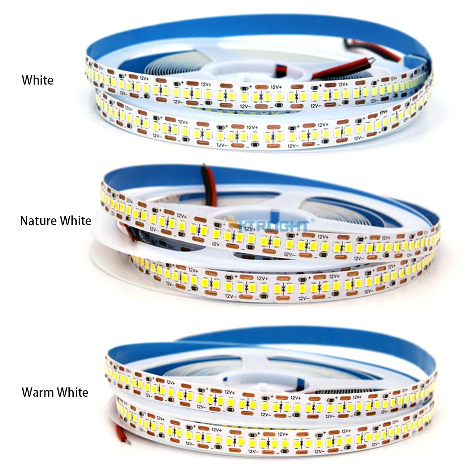 2835 12V Smd 220V 240 240Led Led Strip Light White 12V 2835 240led/m 10mm Wide 3000K 4000K 6000K Flexible Smart LED Strip Light