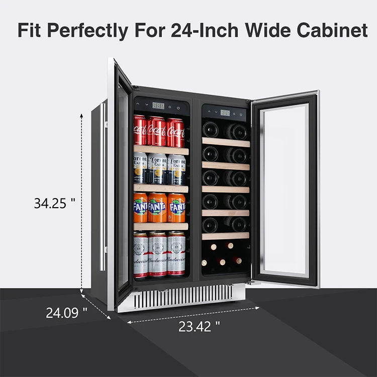 Factory sale compressor double glass door small beverage cooler refrigerator