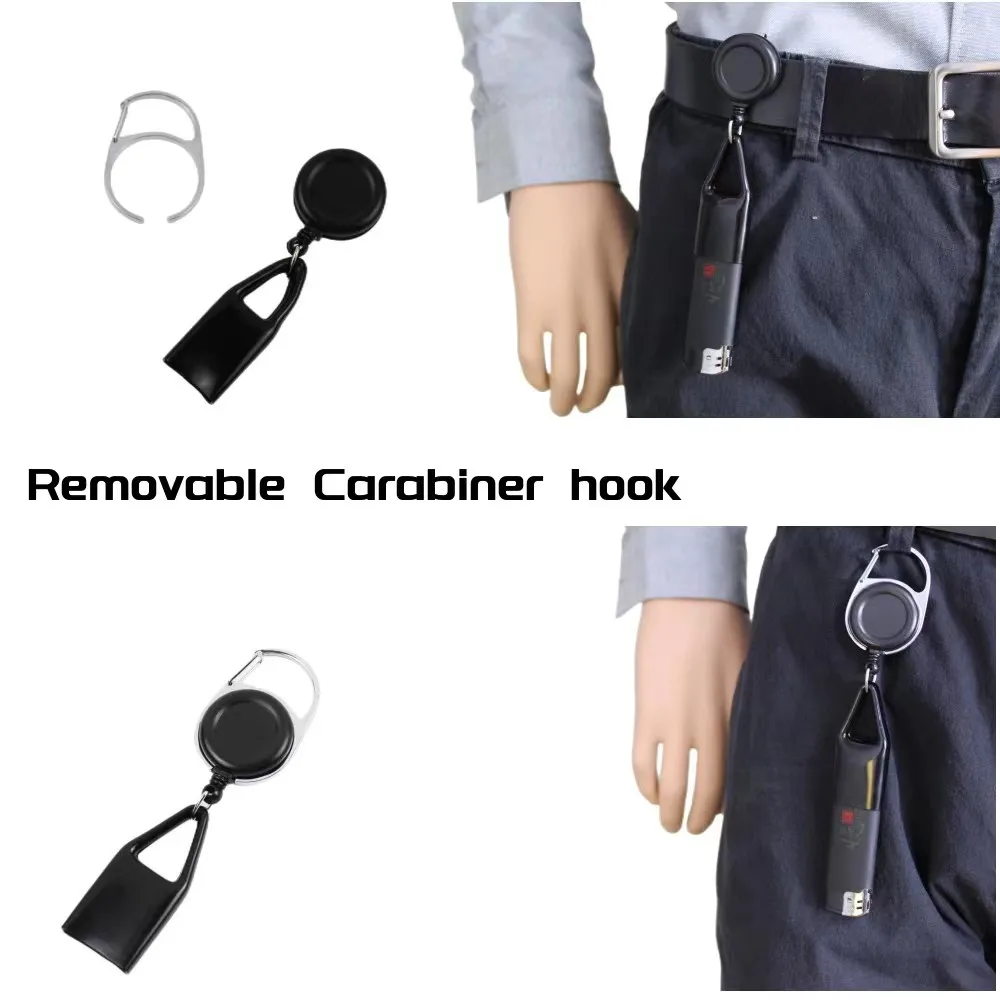 Bestom  Custom Retractable Keychain Badge Reel Lighter LEash Clipper Pen Holder  with Belt Clip for Outdoor Activiry Accessories