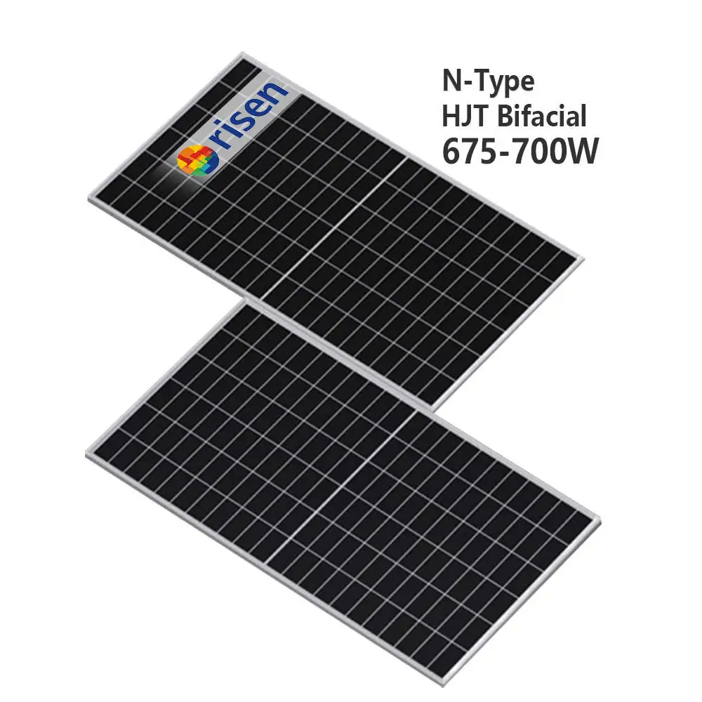 Risen N-Type 132cells Half Cell 675w 680w 685W PV Modules 690W 695W 700w HJT Bifacial Solar Panels