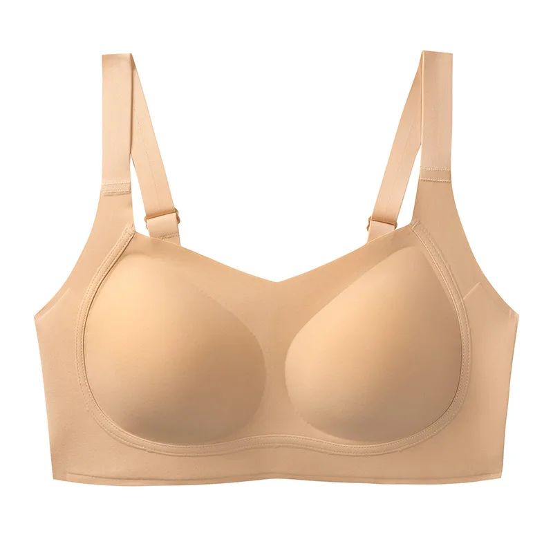 Custom Logo Adjustable Straps Gathered Shaping Beauty Back Comfortable Wireless Thin Seamless Bra