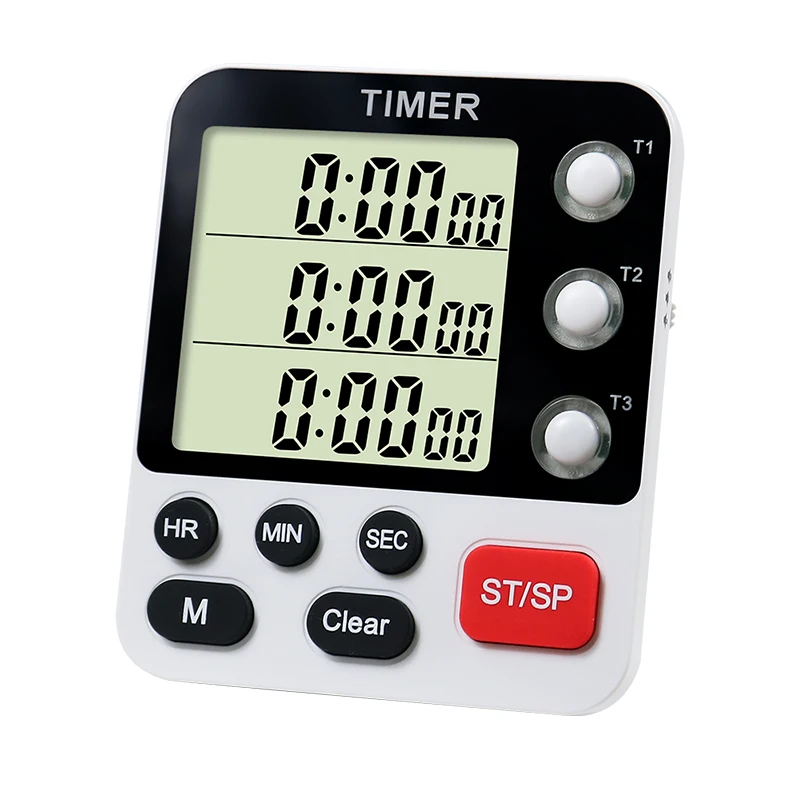 Memory Function 3 Group Kitchen Timer Count Up Countdown 3 Channels Digital Timers For Study