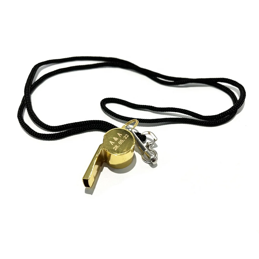 High quality metal whistle can be customized gold whistles outdoor metal whistles