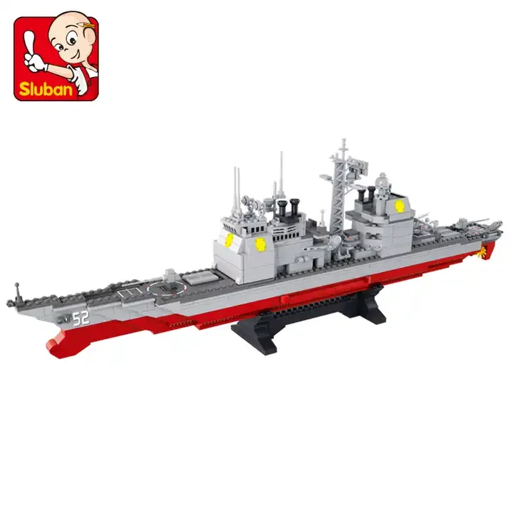 Sluban M38-B0389 крейсер военная модель военно-морской игрушки сборка боевой коллекции кораблей строительные блоки