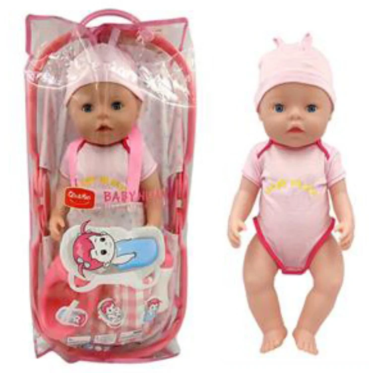 Online Sale 5pcs Children Pretend Toy Set Play House Interactive Stuffed Plush Toy Doll With Feed Set Baby Doll For Girls