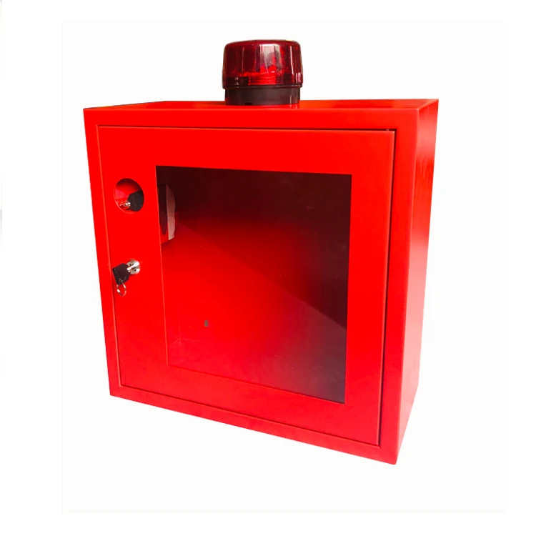 Красный и белый цвет медицинский AED дефибриллятор настенный шкаф со стробоскопическим освещением