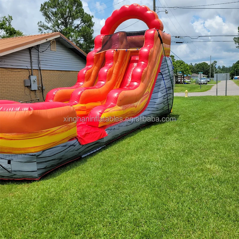 Large Water Slide with Pool Outdoor Splash Adventure Park Wet Inflatable Slides