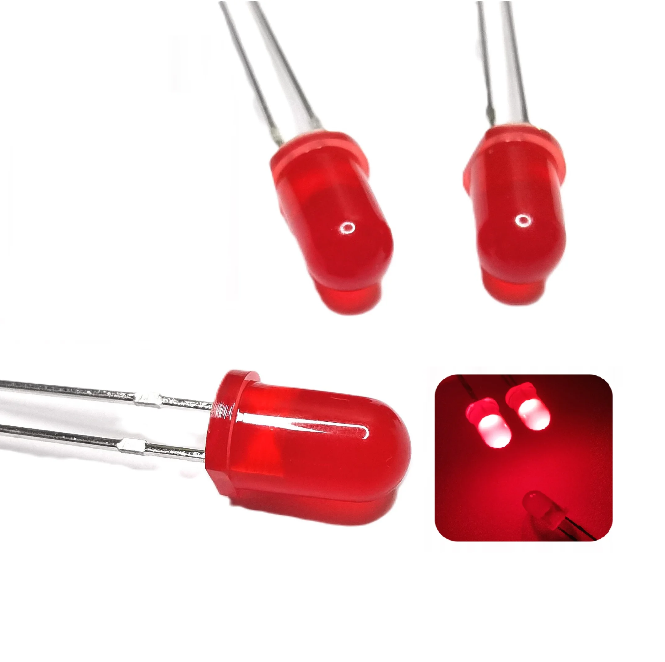 Manufacturer Offer Competitive Pricing 625nm Round Diffused Red Light 5mm Leds