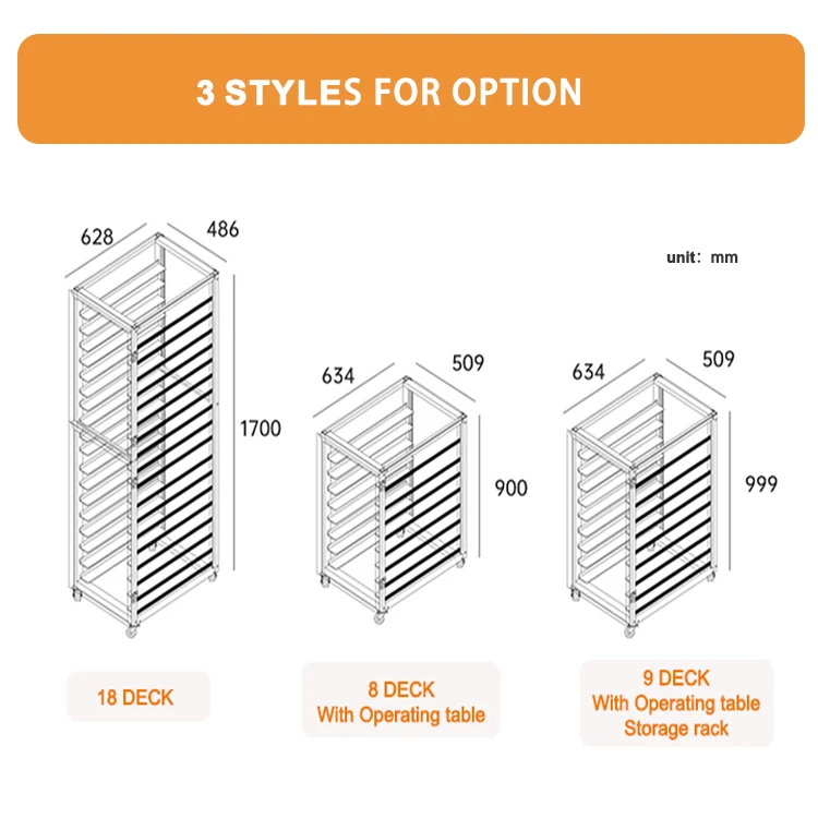 Multi Layer Kitchen Equipment Food Pizza Bread Pan Oven Bakery Baking Tray Rack Trolley