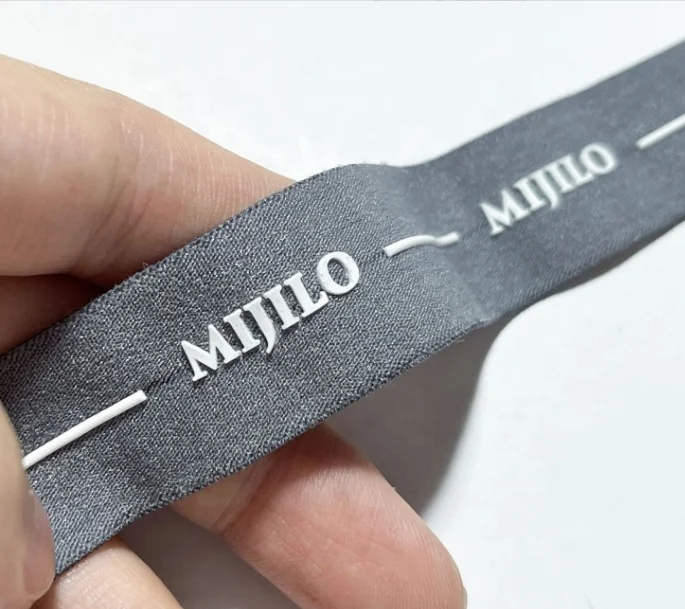 Custom Logo Silicone Heat Transfer 3D Printing Label Garment Clothes Diy Thermal Transfer Hot Vinyl Iron On Sticker  Labels