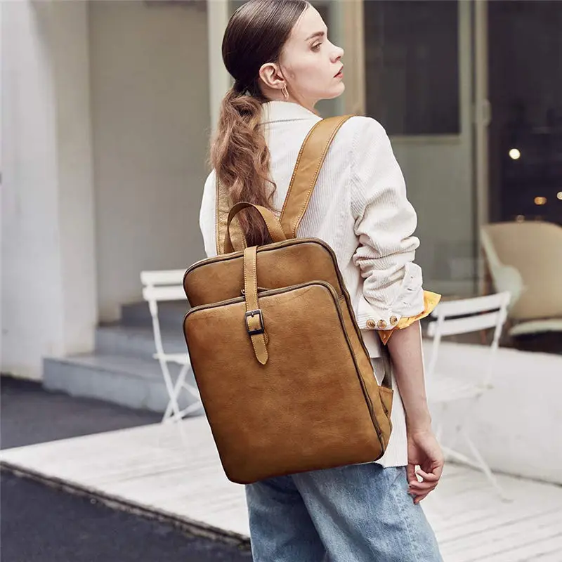 Large Shoulder Messenger Business Office Briefcase Laptop Sleeve Case Leather Laptop Backpack Bag
