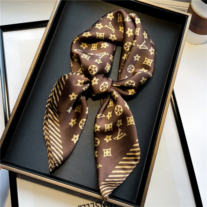 Luxury Square Fashion Designer Scarf Lightweight Wraps Hijab Scarf Silk Women Scarf