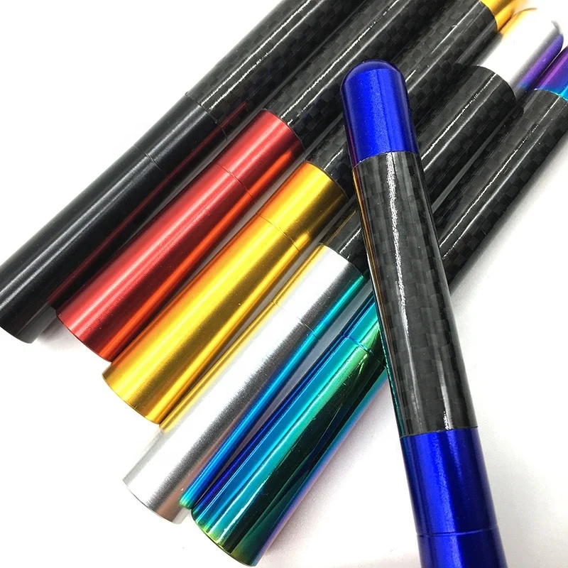6 colors aluminum real carbon fiber vehicle car radio antenna universal replacement car antenna