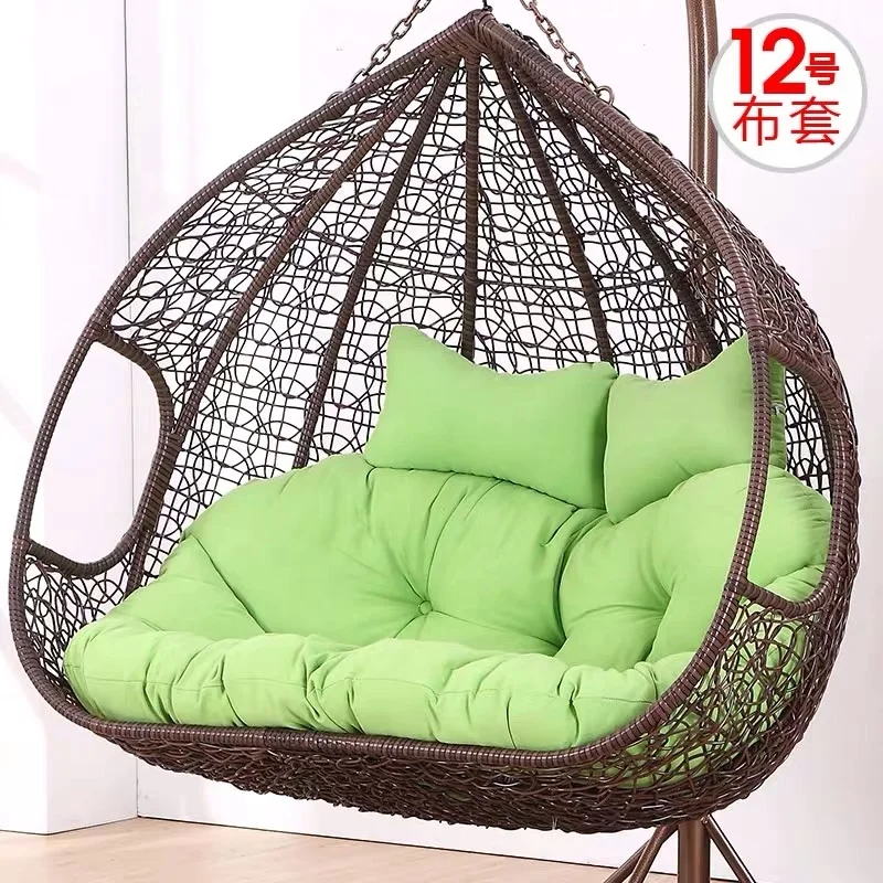 
swing chair big cushion with pillows double seater customized color and size 