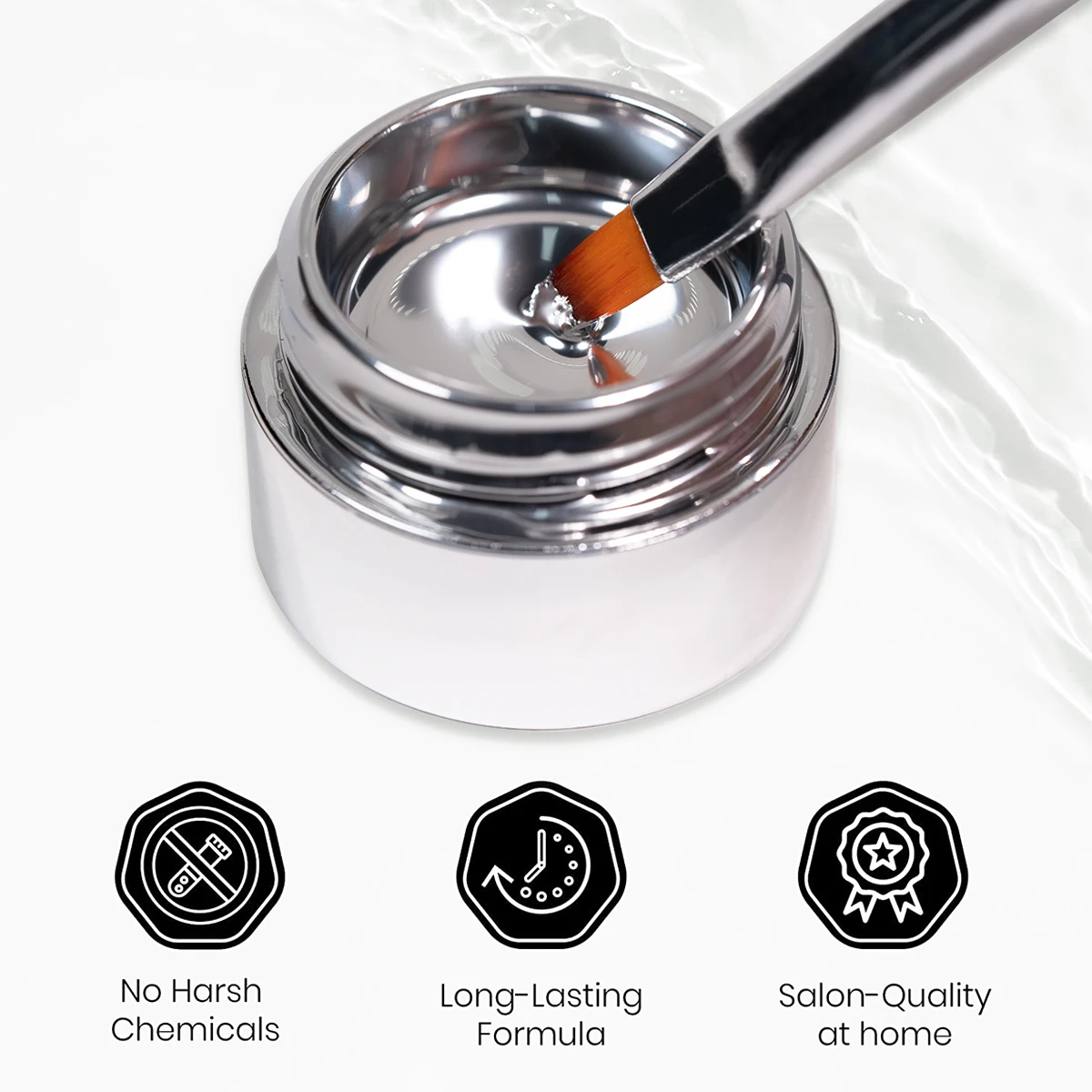 OEM Private Label Super Bright Silver Metal Chrome Gel Paint Color for Nail Art Metal Nail Painting Gel Polish