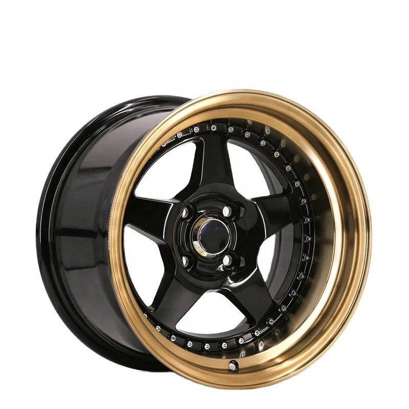 Fashion Golden Lip Rivets 4*100 Manufacturers Custom Car Alloy Wheel Rim