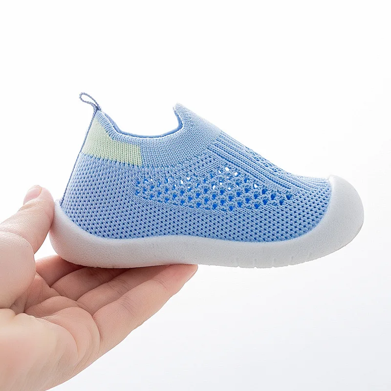 2024 New Design Children Baby Walking Shoes Mesh Upper Soft Sole Unisex Boys Girls Slip-on Sneaker Casual Shoes