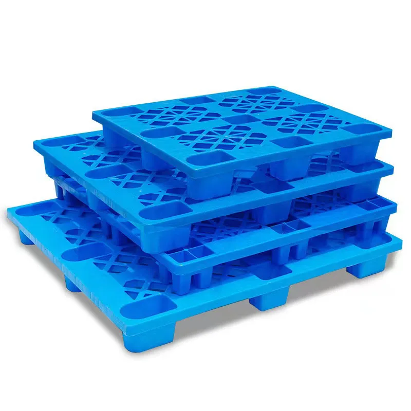 Warehouse Damp Proof Floor Plate Plastic Pallet Manufacturer Nine-foot Plastic Blue Plastic Pallet for Block Making Machine 2 T
