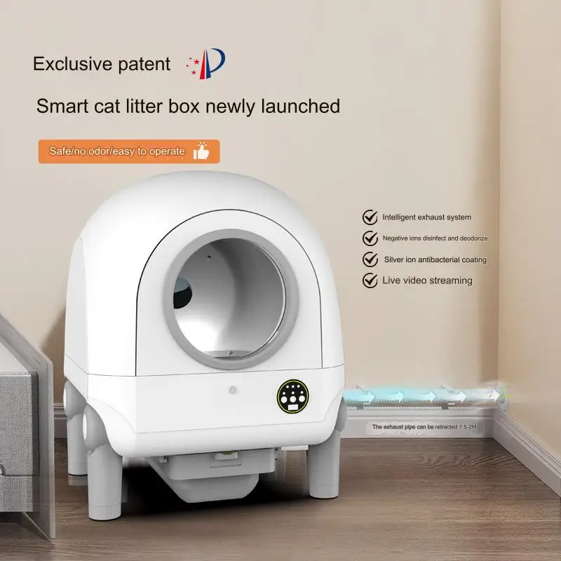 2024 Newest cat automatic litter box smart cat litter tray Camera Monitoring Large Self-Cleaning Electric cat litter box