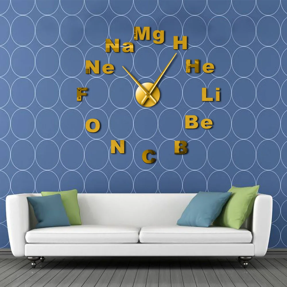 
DIY English Letters Wall Clock Watch DIY Giant Frameless 3D Large Number Wall Clock Mirror Sticker Living Room Decor Watch 