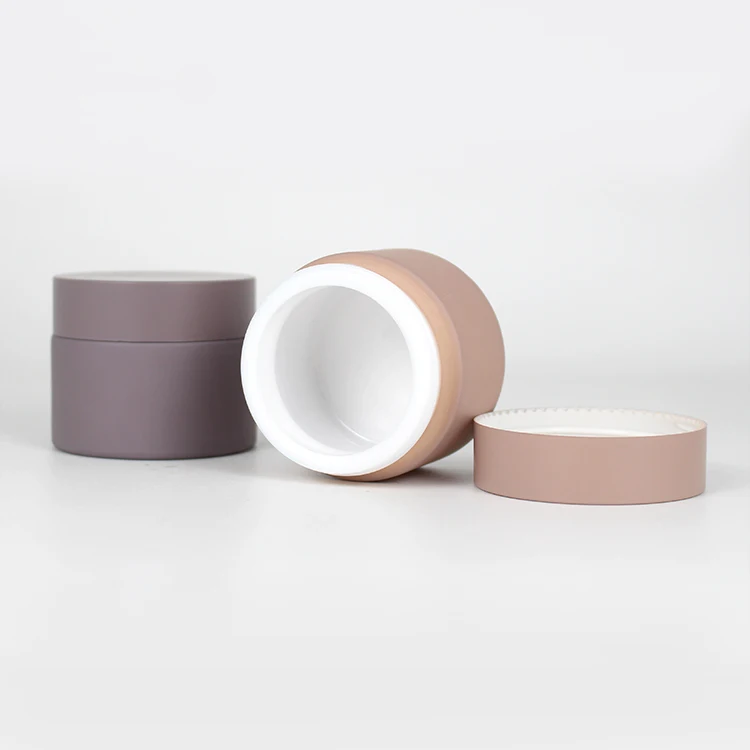 
Customized color 50ml empty frosted ceramic cosmetic cream jar 
