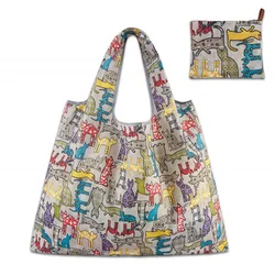 Eco Friendly Bag Reusable Nylon Foldable Shopping Bag With Pouch Polyester