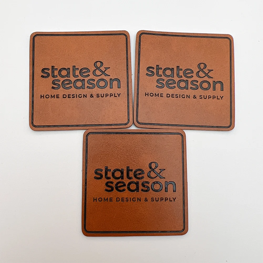 Customization Jeans Silk Screen Printing Leather Label